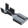TE Connectivity Phosphor Bronze Crimp Terminal Housing 6.35 mm Tab Size Black 42437-5