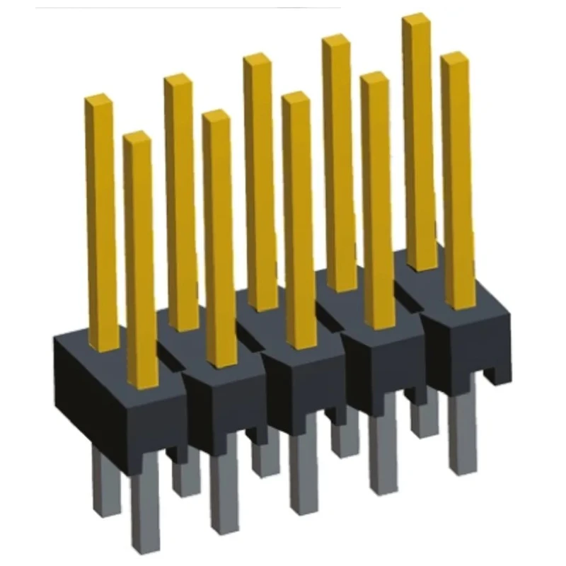 TE Connectivity AMPMODU MOD II Series Straight Through Hole Pin Header, 10 Contacts, 2.54 mm Pitch, 2 Row 5-146252-5