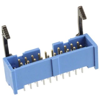 TE Connectivity AMP-LATCH Series Straight Through Hole PCB Header, 20 Contact 2 Row 2.54 mm Pitch Shrouded 2-1761606-7