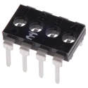 TE Connectivity AMPMODU Shunt Straight Male Black DIP Switch 8 Way 4 Row 2.54mm Pitch 1825190-3