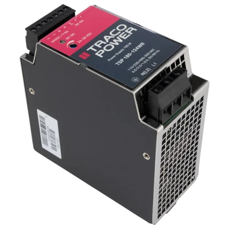 TRACOPOWER TSP Switched Mode DIN Rail Power Supply 132V AC Input 28V DC, 7.5 A Output, 180 W TSP 180-124 WR