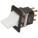 TE Connectivity DPDT On-On Rocker Switch Panel Mount White Actuator 2-6437630-6