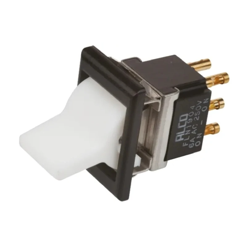 TE Connectivity DPDT On-On Rocker Switch Panel Mount White Actuator 2-6437630-6