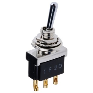TE Connectivity Panel Mount SPDT Toggle Switch, On-On Operation, Solder Terminal, 250 V ac, FT Ultraminiature 2-6437630-0