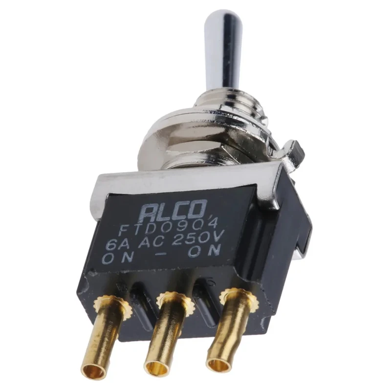 TE Connectivity Panel Mount SPDT Toggle Switch, On-On Operation, Solder Terminal, 250 V ac, FT Ultraminiature 2-6437630-0