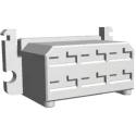 TE Connectivity FASTIN-FASTON .250 6 Way Nylon Crimp Terminal Housing, 0.25 in Tab Size, Natural 180904