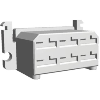 TE Connectivity FASTIN-FASTON .250 6 Way Nylon Crimp Terminal Housing, 0.25 in Tab Size, Natural 180904