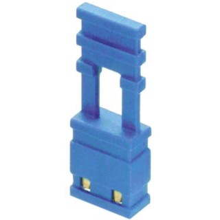 HARWIN Closed Top 2 Way 1 Row 2.54 mm Pitch Jumper Straight Female Blue 250V 3A M7687-05