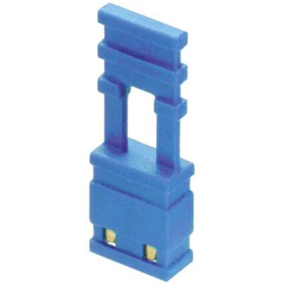 HARWIN Closed Top 2 Way 1 Row 2.54 mm Pitch Jumper Straight Female Blue 250V 3A M7687-05