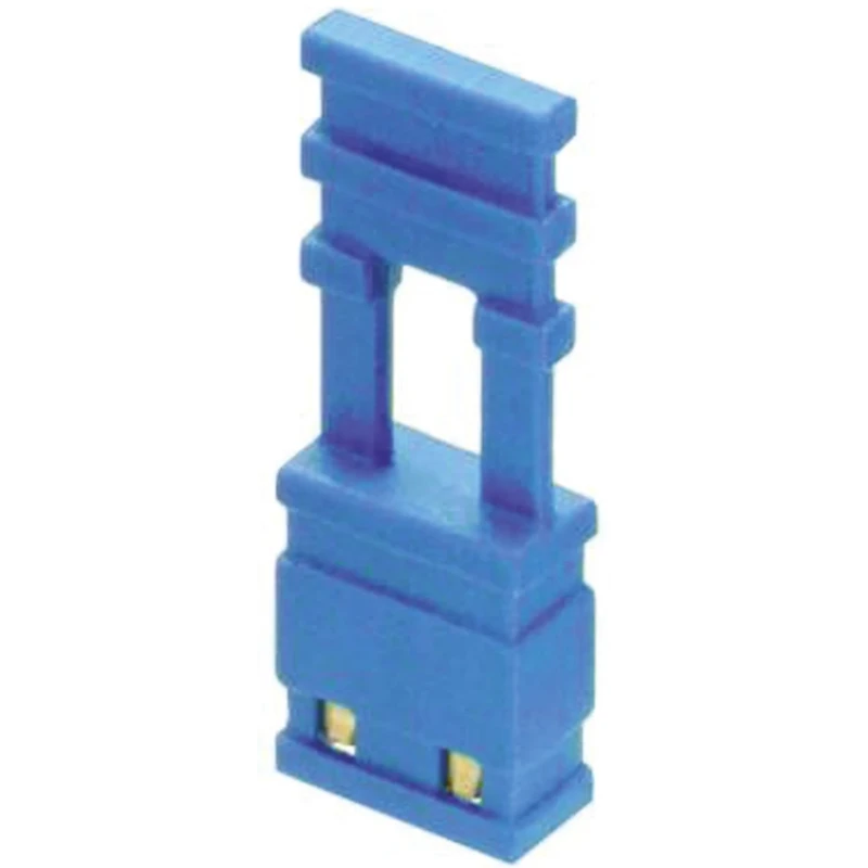HARWIN Closed Top 2 Way 1 Row 2.54 mm Pitch Jumper Straight Female Blue 250V 3A M7687-05