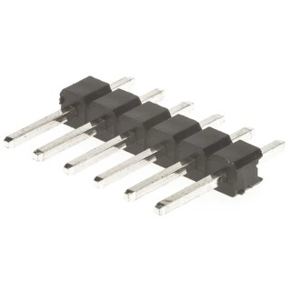 HARWIN M20 Series Straight Through Hole Pin Header, 6 Contacts, 2.54 mm Pitch, 1 Row, Unshrouded M20-9990646