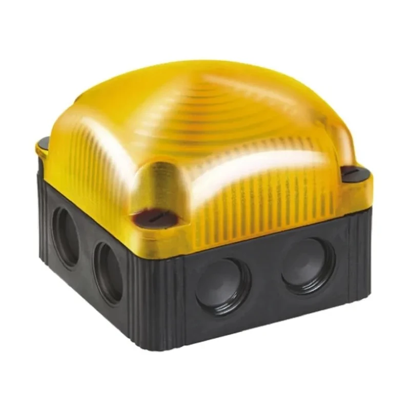 Werma BWM 853 Series Yellow LED Beacon 230V AC Flashing Base and Wall Mount IP66 IP67 853.320.60