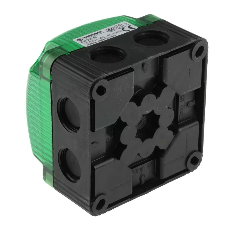 Werma Green LED Beacon BWM 853 Series 230V AC Steady, Wall, Ceiling, Base Mount 853.200.60