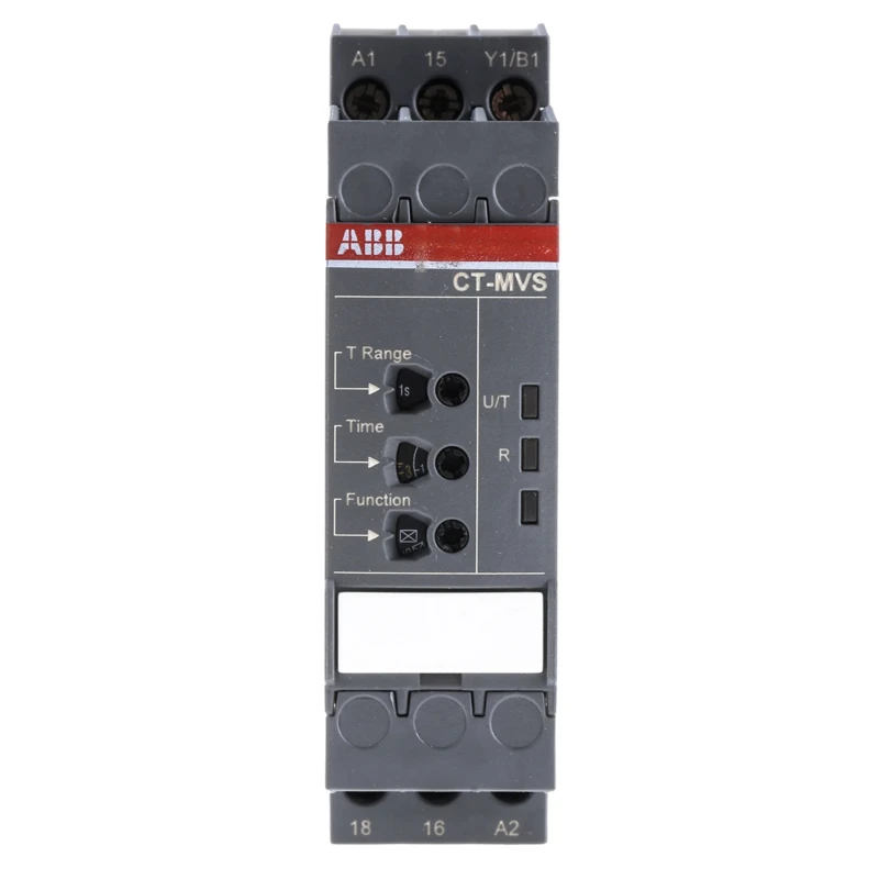 ABB LED Timer Relay with Multifunction Control, 2 C/O (SPDT) Contacts, 0.05 s to 300 h 1SVR730020R3100 CT-MVS.12S