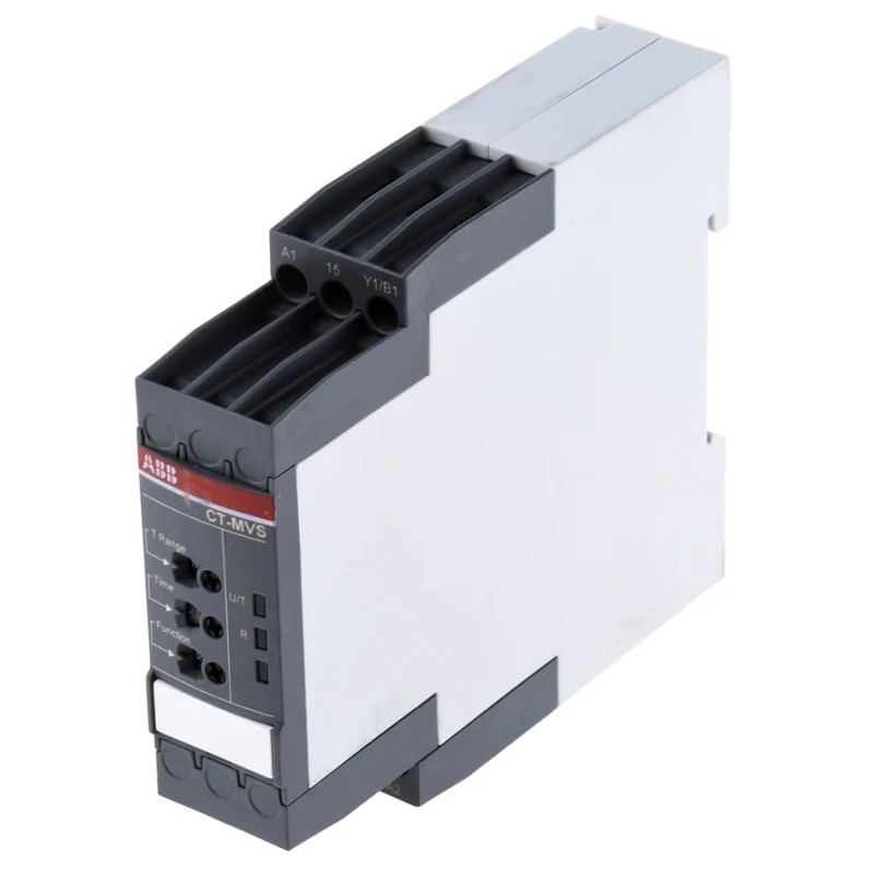 ABB LED Timer Relay with Multifunction Control, 2 C/O (SPDT) Contacts, 0.05 s to 300 h 1SVR730020R3100 CT-MVS.12S