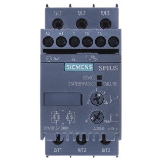 Siemens 3 Phase Soft Starter 7.5 kW 400V AC IP20 3RW3018-1BB04