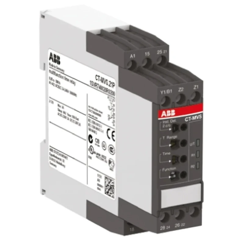 ABB S range Series DIN Rail Timer Relay Multifunction 2-Contact 24 to 240 V ac/dc, 0.05 s to 300 h 1SVR740020R0200 CT-MVS.21P