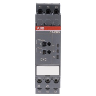 ABB S range Series DIN Rail Timer Relay 2-Contact DPDT 24 to 240 V AC/DC ON Delay 0.05 s to 300 h 1SVR740100R0300 CT-ERS.21P