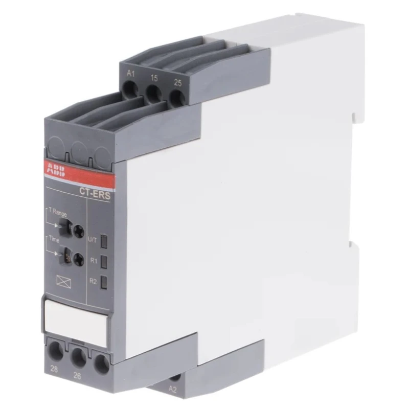 ABB S range Series DIN Rail Timer Relay 2-Contact DPDT 24 to 240 V AC/DC ON Delay 0.05 s to 300 h 1SVR740100R0300 CT-ERS.21P