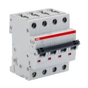 ABB System Pro M Compact S200 Miniature Circuit Breaker, 4-Pole, 63A, Type B, 400V AC, 10 kA 2CDS254001R0635 S204-B63
