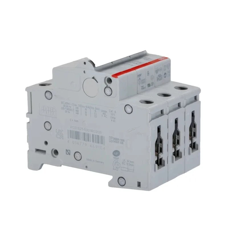 ABB System Pro M Compact S200 Miniature Circuit Breaker, 3-Pole, 20A, Type B, 400V AC, 10 kA 2CDS253001R0205 S203-B20