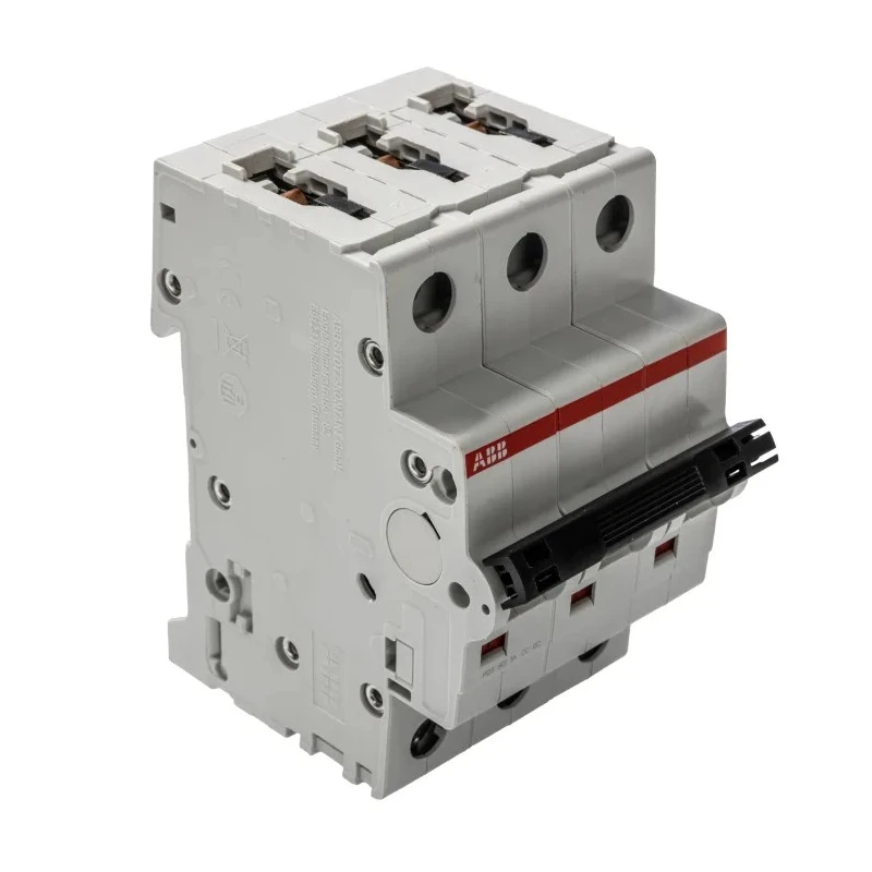 ABB System Pro M Compact S200 Miniature Circuit Breaker, 3-Pole, 2A, Type C, 400V AC, 10 kA Breaking 2CDS253001R0024 S203-C2