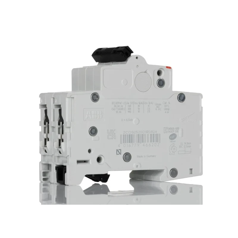 ABB System Pro M Compact S200 Miniature Circuit Breaker, 2-Pole, 32A, Type C, 400V AC, 125V DC, 6 2CDS252001R0324 S202-C32