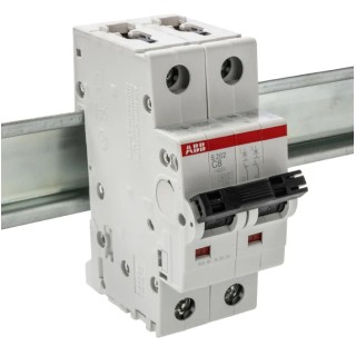 ABB System Pro M Compact S200 Miniature Circuit Breaker 2-Pole 8A Type C 400V AC 125V DC 10kA 2CDS252001R0084 S202-C8