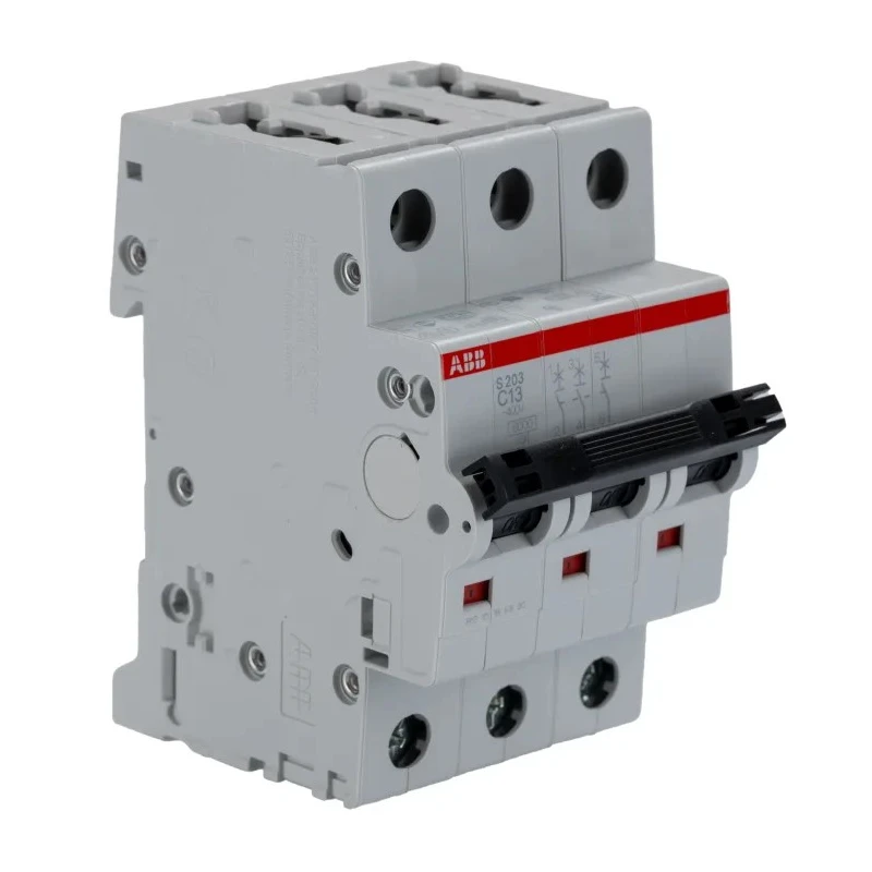 ABB System Pro M Compact S200 Miniature Circuit Breaker, 3-Pole, 13A, Type C, 400V AC, 10kA 2CDS253001R0134 S203-C13