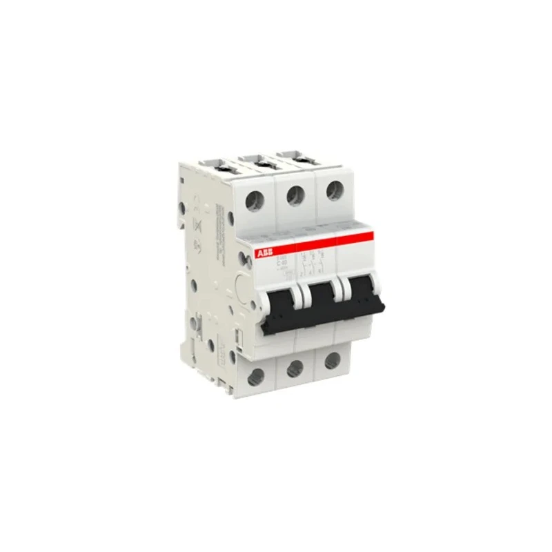 ABB System Pro M Compact S200 Miniature Circuit Breaker 3-Pole 40A Type C 400V AC 12V DC 6 kA 2CDS253001R0404 S203-C40