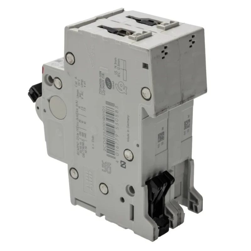 ABB System Pro M Compact S200 Miniature Circuit Breaker, 2-Pole, 10A, Type D Tripping, 400V AC 2CDS252001R0101 S202-D10