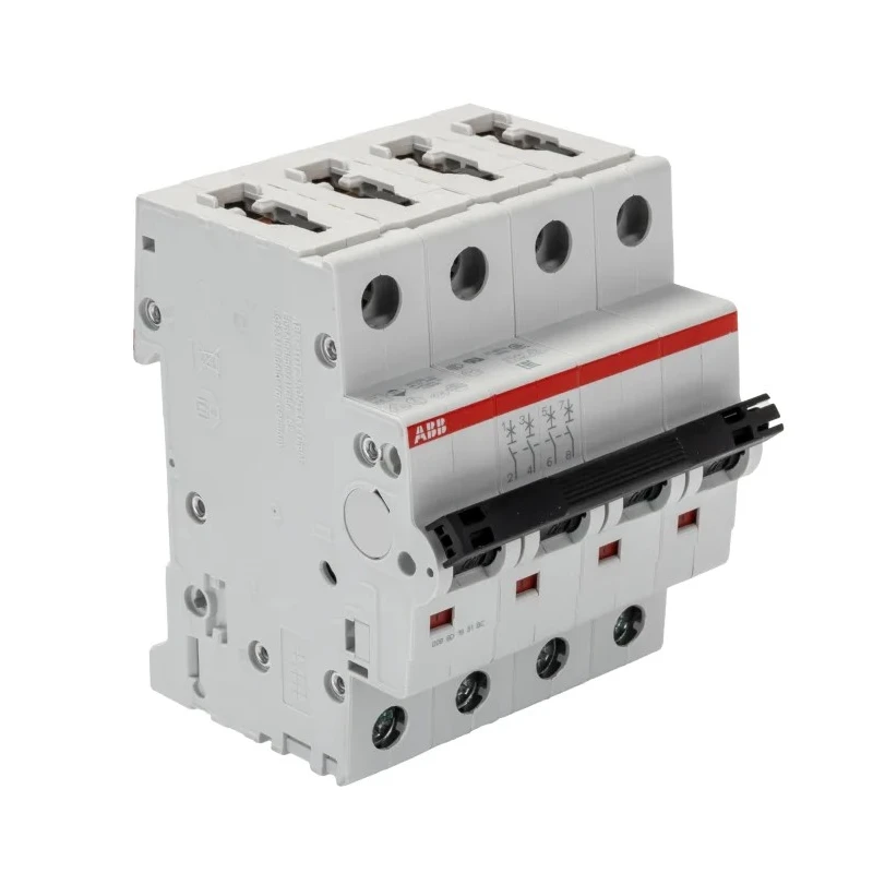ABB System Pro M Compact S200 Miniature Circuit Breaker, 4-Pole, 10A, Type C, 400V AC, 10 kA 2CDS254001R0104 S204-C10