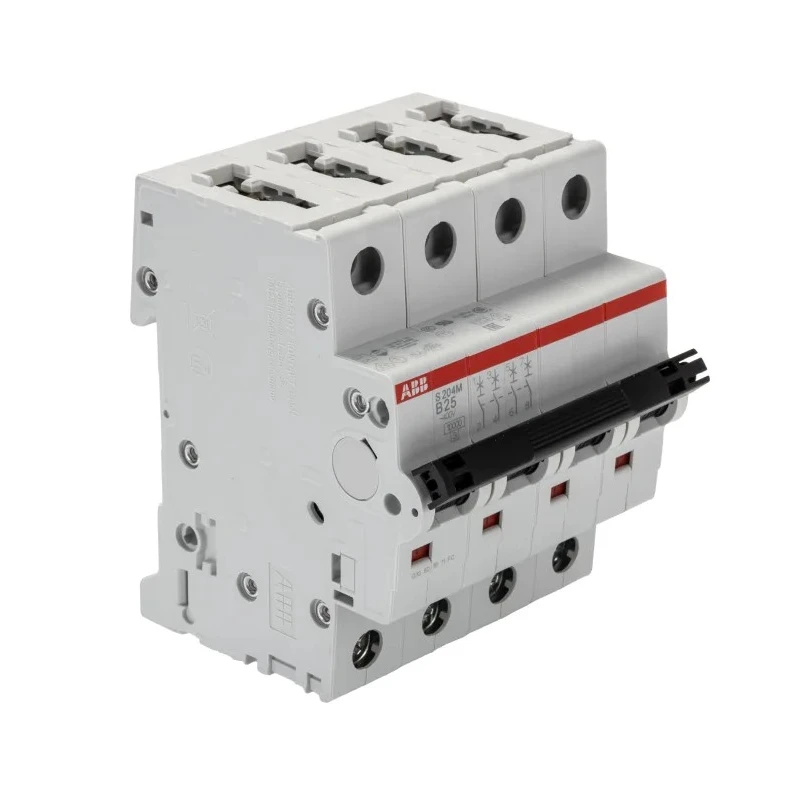 ABB System Pro M Compact S200M Miniature Circuit Breaker, 4-Pole, 25A, Type B, 400V AC, 12V DC, 15 2CDS274001R0255 S204M-B25