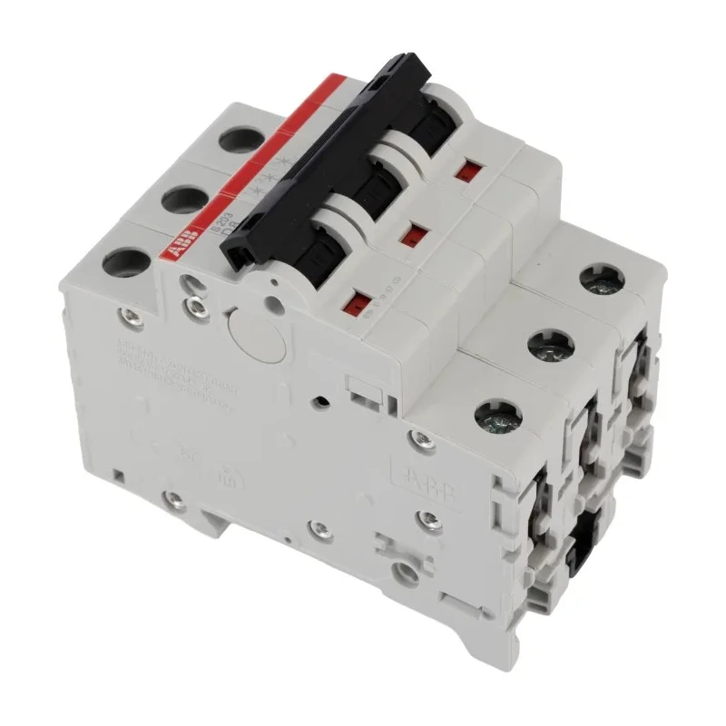 ABB System Pro M Compact S200 Miniature Circuit Breaker, 3-Pole, 8A, Type D, 400V AC, 6 kA Breaking 2CDS253001R0081 S203-D8