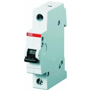 ABB System Pro M Compact S200M Miniature Circuit Breaker, 1-Pole, 63A, Type D, 253V AC, 72 V DC 2CDS271001R0631 S201M-D63