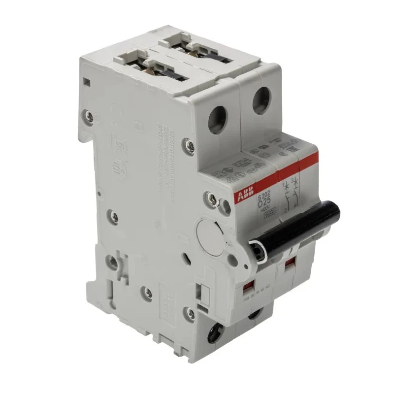 ABB System Pro M Compact S200 Miniature Circuit Breaker, 2-Pole, 25A, Type D, 400V AC, 125V DC, 10 2CDS252001R0251 S202-D25