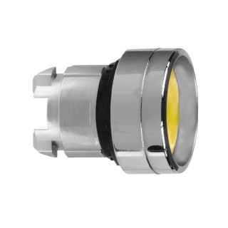 Schneider Electric Harmony XB4 Series Yellow Spring Return Push Button Head, 22 mm Cutout, IP67, IP66, IP69K ZB4BA56