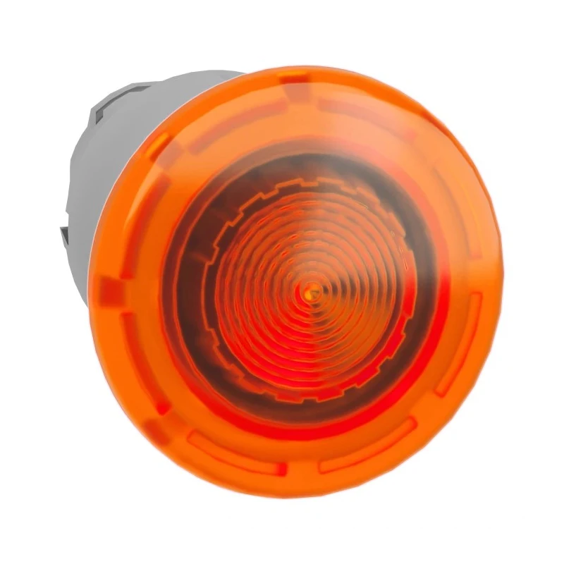 Schneider Electric Harmony XB4 Series Orange Mushroom Shaped Round Latching Push Button Head, 22mm Cutout Diameter ZB4BW653
