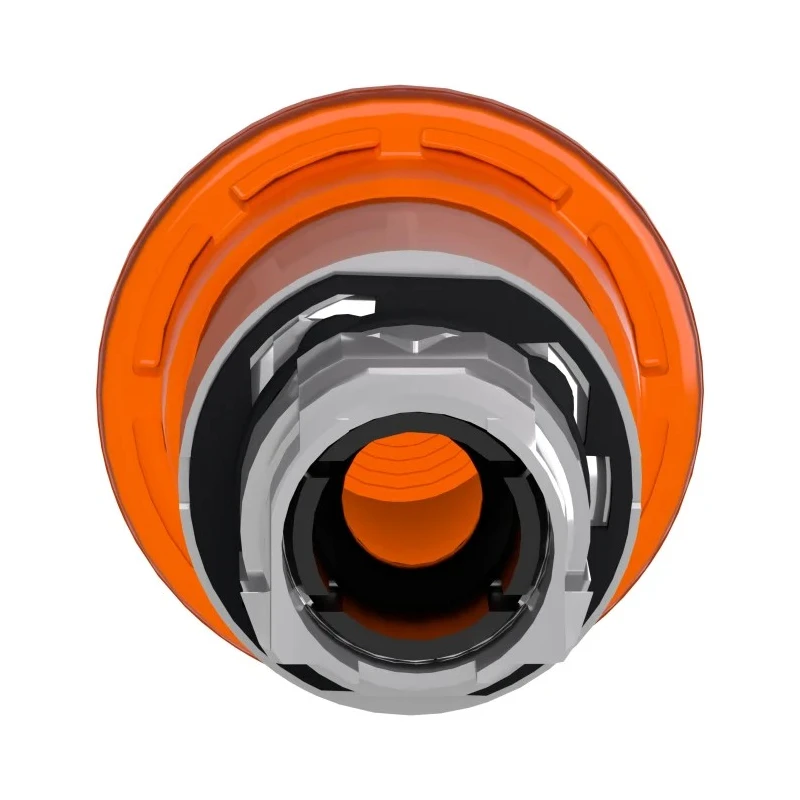 Schneider Electric Harmony XB4 Series Orange Mushroom Shaped Round Latching Push Button Head, 22mm Cutout Diameter ZB4BW653