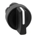 Schneider Electric Harmony Series 3 Position Selector Switch Head 22 mm Cutout Black Handle IP65 ZB5AD7