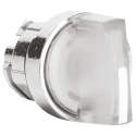 Schneider Electric Harmony Series 2 Position Illuminated Selector Switch Head 22 mm Cutout White Handle IP67 IP66 ZB4BK1413