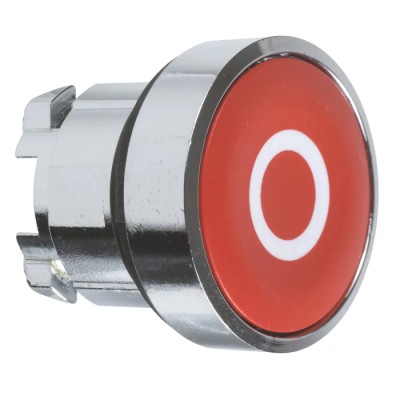 Schneider Electric Harmony XB4 Series Red Metal Spring Return Push Button Head 22 mm Cutout IP66 IP67 IP69K ZB4BA432