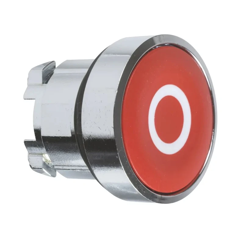 Schneider Electric Harmony XB4 Series Red Metal Spring Return Push Button Head 22 mm Cutout IP66 IP67 IP69K ZB4BA432