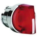 Schneider Electric Harmony Series 2 Position Illuminated Selector Switch Head 22 mm Cutout Red Handle IP66 ZB4BK1443