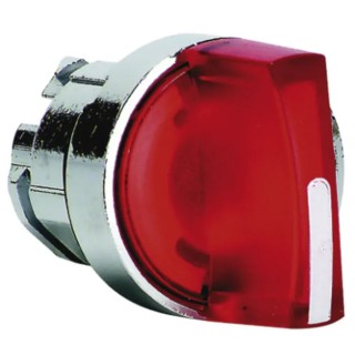 Schneider Electric Harmony Series 3 Position Illuminated Selector Switch Head, 22 mm Cutout, Red Handle, IP67, IP69 ZB4BK1743