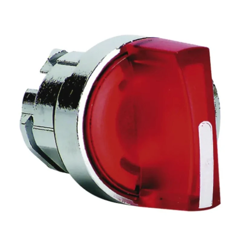 Schneider Electric Harmony Series 3 Position Illuminated Selector Switch Head, 22 mm Cutout, Red Handle, IP67, IP69 ZB4BK1743