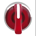 Schneider Electric Harmony Series 3 Position Illuminated Selector Switch Head, 22 mm Cutout, Red Handle, IP67, IP69 ZB4BK1743