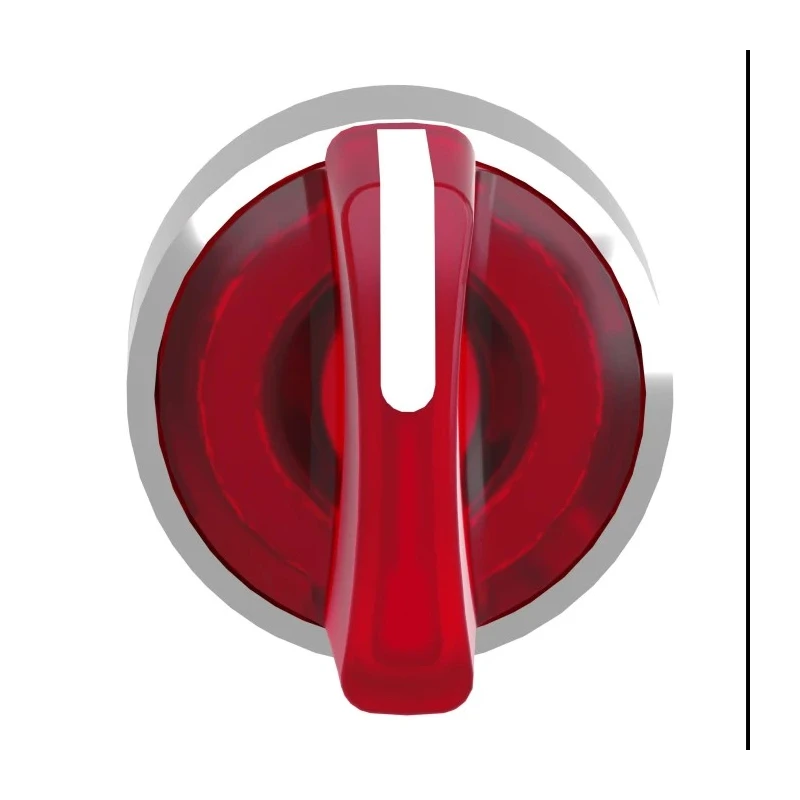 Schneider Electric Harmony Series 3 Position Illuminated Selector Switch Head, 22 mm Cutout, Red Handle, IP67, IP69 ZB4BK1743