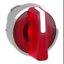 Schneider Electric Harmony Series 3 Position Illuminated Selector Switch Head, 22 mm Cutout, Red Handle, IP67, IP69 ZB4BK1743