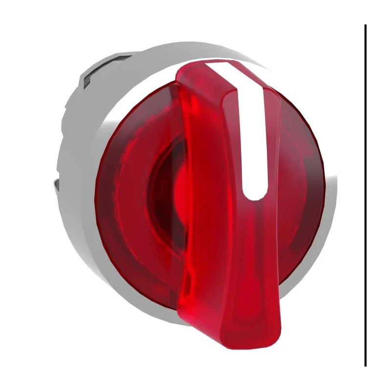 Schneider Electric Harmony Series 3 Position Illuminated Selector Switch Head, 22 mm Cutout, Red Handle, IP67, IP69 ZB4BK1743